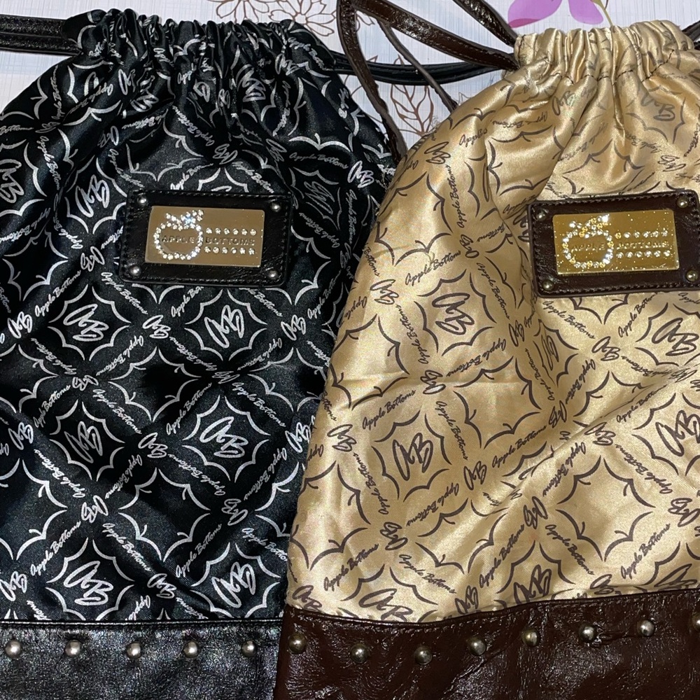 Gold and Black AppleBottom Sack bag bundle